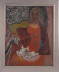 WILSON Muriel 1892-1977,Portrait en Rouge,1936,Burstow and Hewett GB 2016-12-14