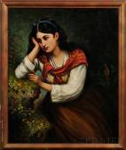 WILSON Oregon 1845-1873,Young Woman in Reverie,1871,Skinner US 2016-01-09