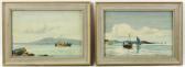 WILSON P.Macgreggor 1860-1960,boats with figures at sea,Kaminski & Co. US 2023-04-29