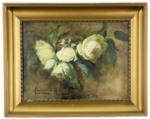 WILSON Peter MacGregor 1856-1928,still life of white roses,Rogers Jones & Co GB 2023-01-13