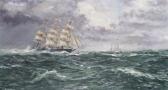 WILSON R.N 1900-1900,A three-master in choppy seas,Woolley & Wallis GB 2012-06-13