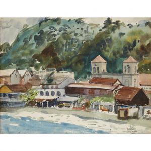 WILSON SHERMAN Helen 1913-2005,ST. PIERRE, MARTINQUE COAST,1969,Freeman US 2019-02-13