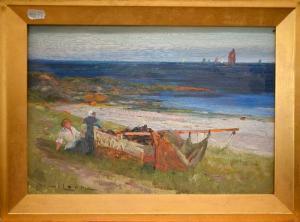 WILSON W,Figures and boat on foreshore,Andrew Smith and Son GB 2022-05-07