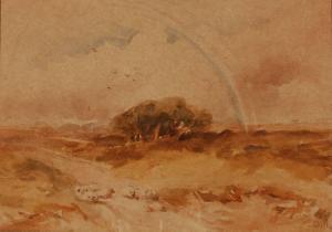 WIMPERIS Edmund Morison,Landscape view towards a rainbow,1883,Burstow and Hewett 2007-09-26