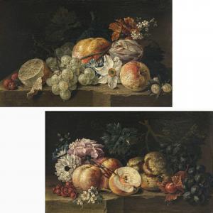 WINCK Johann Amandus 1748-1817,Stillleben mit Früchten und Blumen,1807,Neumeister DE 2023-12-06