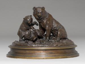 WINDER Rudolf 1842,3 BEARS,1877,Galerie Koller CH 2017-03-29