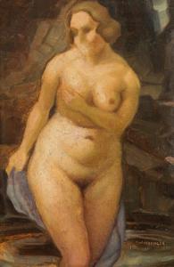 WINDHAGER Franz 1879-1959,Nude with blue scarf,im Kinsky Auktionshaus AT 2020-06-25
