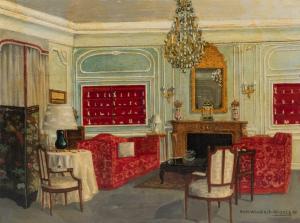 WINDISCH GRAETZ Francois Joseph 1800-1800,Interior of the Paris Apartment of Mr. C. Ro,1957,Hindman 2019-10-08