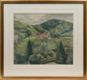 WINGATE Helen 1886-1954,ROOFTOPS, TUSCANY,McTear's GB 2017-02-26