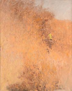 WINGREN Dan 1923-1998,Autumn Landscape with Figure in Yellow,1962,Simpson Galleries US 2022-10-01