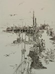 WINKLER John W 1890-1979,Jetty on Fisherman's Wharf,Rachel Davis US 2018-08-11