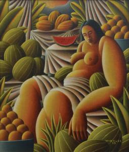 WINKLER Richard 1969,Woman with Fruits,1999,Larasati ID 2022-12-11