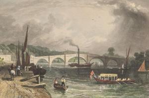 WINKLES Henry 1801-1860,Richmond Bridge,888auctions CA 2022-12-08