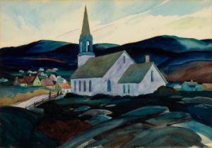 WINSLOW Morton G 1899-1978,Small New England Town,1931,Heritage US 2009-10-21