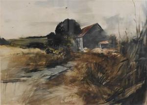 WINSLOW POTTER Mark 1925-1995,Fields at Fonda,Nadeau US 2022-05-14