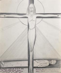 WINSTEN Clare 1894-1989,Study of the Crucifixion,1968,John Nicholson GB 2019-09-04