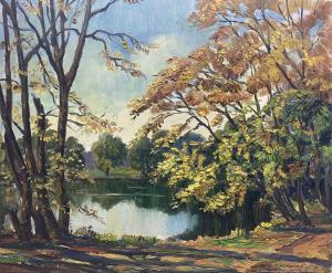 WINSTON WARMBY Byron,'Autumn in Renishaw Park',1961,Duggleby Stephenson (of York) 2022-05-06