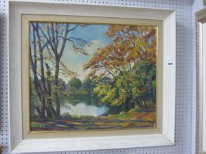 WINSTON WARMBY Byron 1902-1978,Autumn in Renishaw Park,1961,Sheffield Auction Gallery GB 2022-03-04