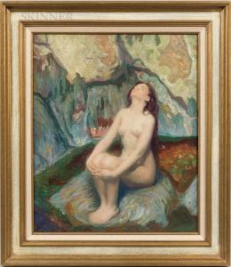 WINTER Charles Allan 1869-1942,Seated Nude Looking Upwards,Skinner US 2021-07-15