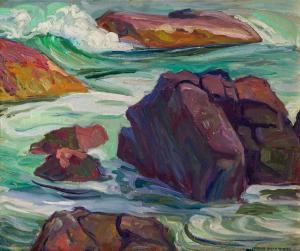 WINTER Charles Allan 1869-1942,Surf and Rocks,Barridoff Auctions US 2024-04-13