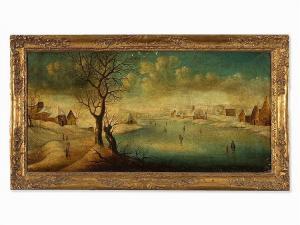 WINTER ROGER,River Landscape in Winter,c.1900,Auctionata DE 2016-08-26