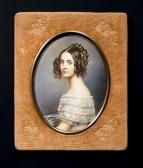 WINTERHALTER FRANTZ 1805-1873,Portrait de jeune femme,Binoche et Giquello FR 2015-03-27