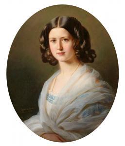 WINTERHALTER Franz Xaver 1805-1873,Bildnis Gabrielle de Lagrené,1853,Lempertz DE 2023-11-18