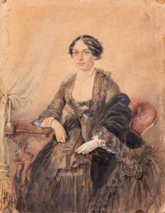 WINTERHALTER Franz Xaver 1805-1873,Női portré,Nagyhazi galeria HU 2023-12-12
