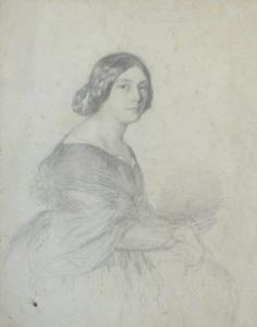 WINTERHALTER Franz Xaver,Portrait d'une femme à la tresse,1873,Binoche et Giquello 2009-04-10