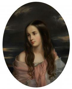 WINTERHALTER Hermann 1808-1891,Portrait of a girl,1860,Rosebery's GB 2023-03-29