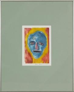 WINTERS Robin,Untitled (Blue Face) from "Cherry Wood Series,",1986,Clars Auction Gallery 2022-03-26