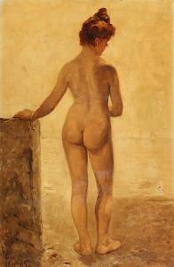 WINTHER Frederik 1853-1916,A naked woman at the coast,Bruun Rasmussen DK 2023-11-06