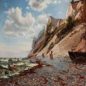 WINTHER Frederik 1853-1916,Summer day at the Cliffs of Møn,1880,Bruun Rasmussen DK 2012-03-12