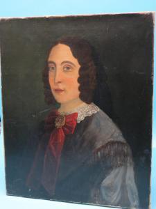 WINTHROP CHANDLER ROBERT 1800-1800,Lady wearing red ribbon,1854,Campbells GB 2015-05-12