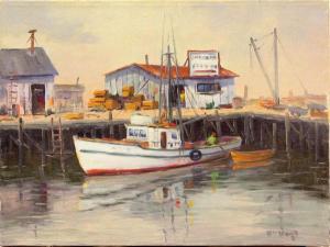 WINTHROP WAR William 1901-1985,California Wharf Scene,Clars Auction Gallery US 2011-01-09