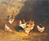 WINTHROP WAR William 1901-1985,Chickens Feeding,Burchard US 2009-05-17