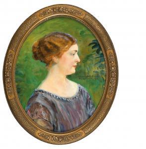 WINTOROWSKI Leonard 1868-1926,Portrait of a Lady in Profile,1919,Palais Dorotheum AT 2021-12-17