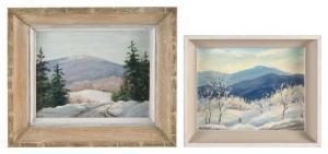 WIRES hazel kitts 1903-1983,Two winter scenes,Eldred's US 2024-03-13