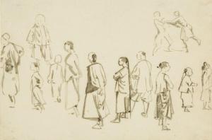 WIRGMAN Snr. Charles A. 1832-1891,Studies of Japanese figures,Rosebery's GB 2022-11-16