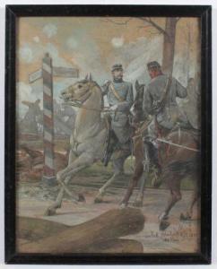 WIRTH Albert 1848-1923,Zwei Soldaten im Deutsch-Französischen Krieg,1870,Von Zengen DE 2018-06-15
