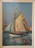 WIRTH Henri Prosper 1869-1947,Voilier au port,Millon & Associés FR 2019-05-10