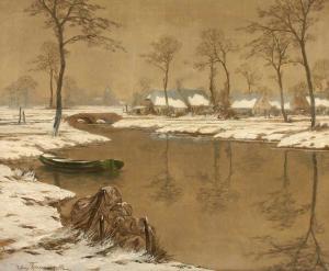 WIRTH Willy Franz 1903-1965,Niederrheinische Winterlandschaft,Von Zengen DE 2019-06-15