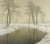 WIRTH Willy Franz 1903-1965,Winterlandschaft am Niederrhein,Von Zengen DE 2017-03-17