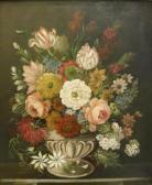 WISEMAN PATRICIA 1900-1900,Still life study of flowers in vase,Moore Allen & Innocent GB 2018-07-20