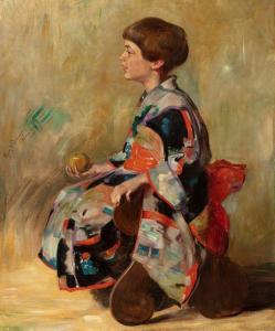 WISLICENUS HANS 1864-1939,Portrait d'enfant en kimono,1905,Millon & Associés FR 2020-05-15