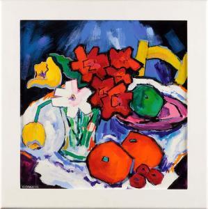 WISNIEWSKI Bernie,FRUIT AND FLOWERS ON A TABLE,Anderson & Garland GB 2013-12-03