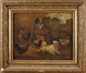 Wissink, G.J,Poultry with dog in barn,1912,Twents Veilinghuis NL 2017-10-13
