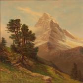 WISTERNIGG F,Mountain landscape with the Matterhorn in the background,Bruun Rasmussen DK 2013-08-12