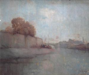 WITCOMBE John 1876-1918,RIVER VIEW,Lawrences GB 2020-10-23