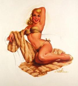 WITHERS Ted 1896-1964,Women wearing fur bikini,Cornette de Saint Cyr FR 2011-01-23